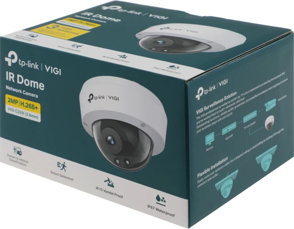 Камера видеонаблюдения IP TP-Link Vigi C220I 2.8-2.8мм цв. корп.:белый/черный (VIGI C220I(2.8MM))
