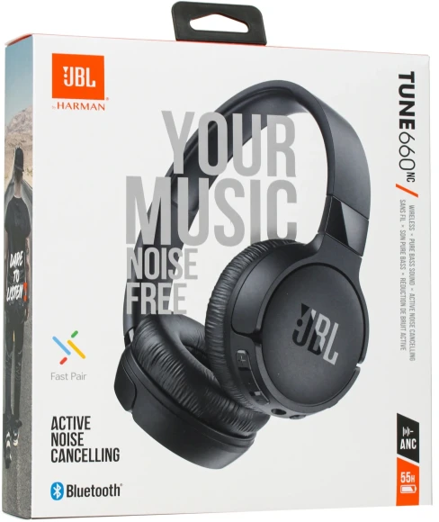 Гарнитура накладные JBL Tune 660BT NC черный беспроводные bluetooth оголовье (JBLT660NCBLK)
