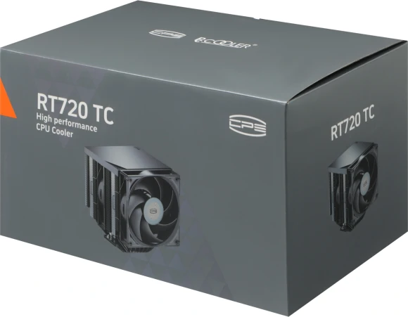 Устройство охлаждения(кулер) PcCooler RT720 TC нет подсветки Soc-AM5/AM4/1151/1200/2066/1700 черный 4-pin 34.9dB Al+Cu 270W Ret (RT720TC-BKNWYX-GL)