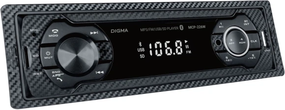 Автомагнитола Digma MCP-226W 1DIN 4x45Вт 2
