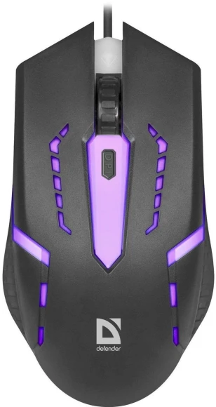 Мышь Defender Venom GM-640L черный оптическая 7200dpi USB 7but (52640)