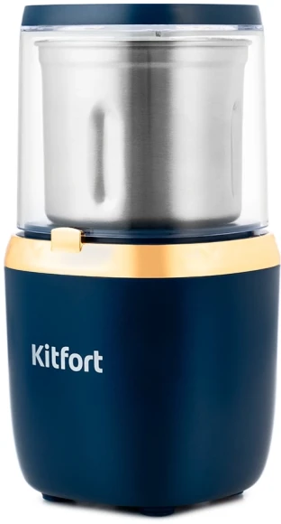 Кофемолка Kitfort КТ-769 200Вт сист.помол.:ротац.нож вместим.:60гр темно-синий Кофемолка Kitfort КТ-769 200Вт сист.помол.:ротац.нож вместим.:60гр темно-синий