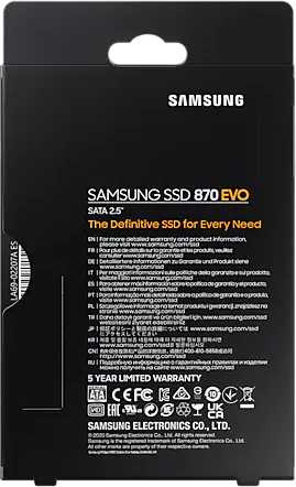 Накопитель SSD Samsung SATA-III 2TB MZ-77E2T0BW 870 EVO 2.5"