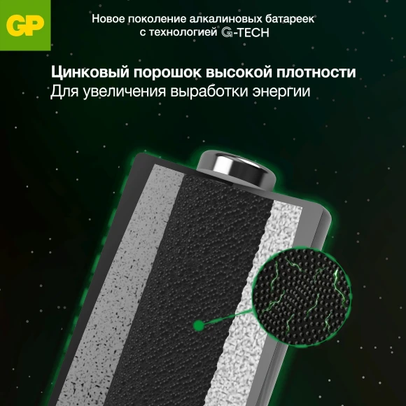 Батарея GP Super Alkaline G-Tech 24А AAA 1000mAh (8шт) Батарея GP Super Alkaline G-Tech 24А AAA 1000mAh (8шт)