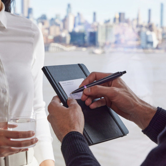 Ручка шариков. Parker IM Vibrant Rings K315 (2172951) Amethyst Purple PVD M син. черн. подар.кор.