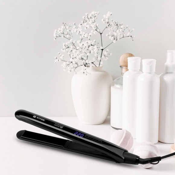 Выпрямитель Vitek 8286-VT-01 42Вт черный макс.темп.:220С покрытие:керамико-турмалиновое