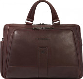 Деловая сумка Piquadro Carl CA6025S129/TM с отделением для ноутбука 15.6" темно-коричневая натур.кожа