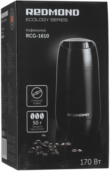 Кофемолка Red Solution RCG-1610 220Вт сист.помол.:ротац.нож вместим.:50гр черный Кофемолка Red Solution RCG-1610 220Вт сист.помол.:ротац.нож вместим.:50гр черный