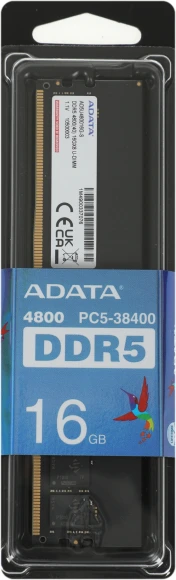 Память DDR5 16GB 4800MHz A-Data AD5U480016G-S RTL PC5-38400 CL40 DIMM 288-pin 1.1В single rank Ret Память DDR5 16GB 4800MHz A-Data AD5U480016G-S RTL PC5-38400 CL40 DIMM 288-pin 1.1В single rank Ret
