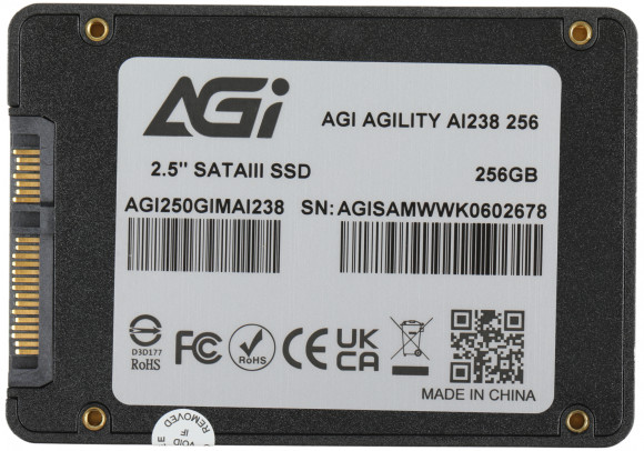 Накопитель SSD AGi SATA-III 256GB AGI250GIMAI238-CB AI238 2.5" Накопитель SSD AGi SATA-III 256GB AGI250GIMAI238-CB AI238 2.5"