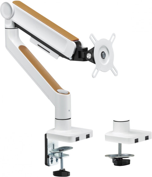 Кронштейн для мониторов Ultramounts UM732W белый/коричневый 17"-32" макс.8кг крепление к столешнице поворот и наклон