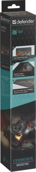 Коврик для мыши Defender Cerberus XXL рисунок/черный 400x355x3мм (50556) Коврик для мыши Defender Cerberus XXL рисунок/черный 400x355x3мм (50556)