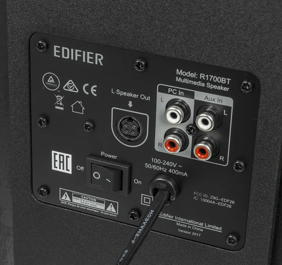 Колонки Edifier R1700BT 2.0 черный 66Вт BT