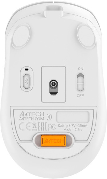 Мышь A4Tech Fstyler FB10CS белый/серый оптическая 2000dpi silent беспров. BT/Radio USB 4but (FB10CS USB GRAYISH WHITE)
