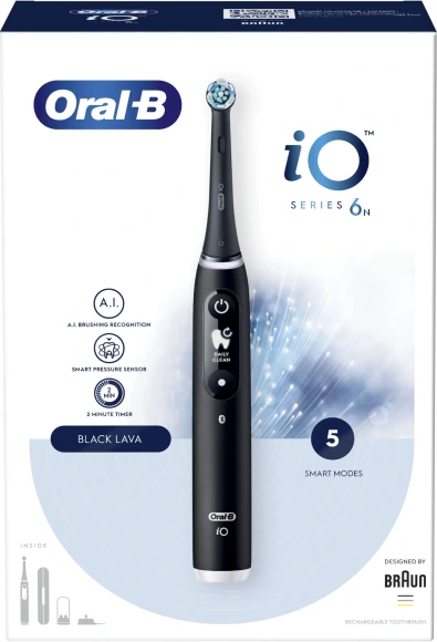 Зубная щетка электрическая Oral-B iO_S6_Black Lava_Ultimate Clean черный Зубная щетка электрическая Oral-B iO_S6_Black Lava_Ultimate Clean черный