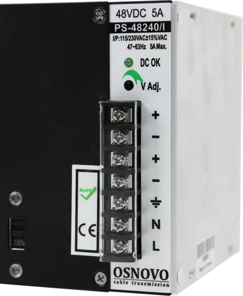 Блок питания AC/DC Osnovo PS-48240/I 45В 53В 240Вт