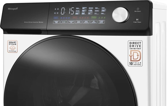 Стиральная машина Weissgauff WM 45127 Steam Direct Drive класс: A+++ загр.фронтальная макс.:7кг белый инвертор