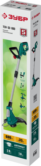 Триммер электрический Зубр ТСН-33-600 600Вт разбор.штан. реж.эл.:леска Триммер электрический Зубр ТСН-33-600 600Вт разбор.штан. реж.эл.:леска