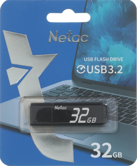 Флеш Диск Netac 32GB U351 NT03U351N-032G-32BK USB3.0 серый
