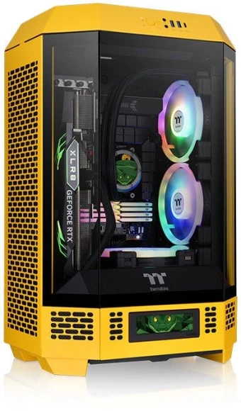Корпус Thermaltake The Tower 300 Bumblebee желтый без БП mATX 8x120mm 6x140mm 2xUSB3.0 audio bott PSU