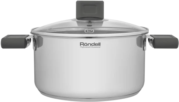Кастрюля Rondell Quadro RDS-1596 3.1л. d=20см (с крышкой) стальной
