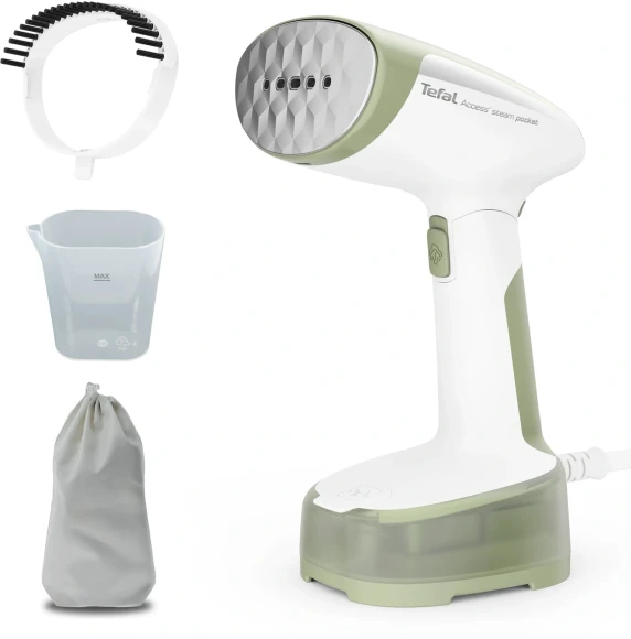 Отпариватель ручной Tefal Access Steam Pocket DT3053E1 1300Вт белый/зеленый Отпариватель ручной Tefal Access Steam Pocket DT3053E1 1300Вт белый/зеленый