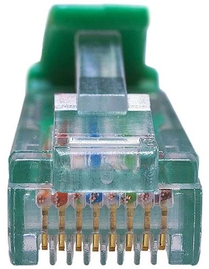 Патч-корд Suprlan 10-0158 UTP RJ-45 вил.-вилка RJ-45 кат.5E 2м зеленый LSZH 26AWG