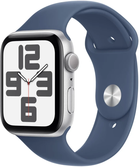 Смарт-часы Apple Watch Series 10 A2997 42мм OLED корп.серебристый Sport Band рем.синий разм.брасл.:150-200мм (MWWC3ZP/A)