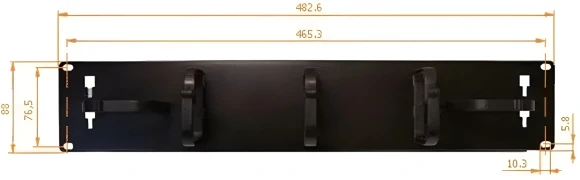 Кабельный органайзер горизонтальный Lanmaster LAN-ORG-2U односторонний кольца 2U шир.:19" глуб.:78мм Кабельный органайзер горизонтальный Lanmaster LAN-ORG-2U односторонний кольца 2U шир.:19" глуб.:78мм