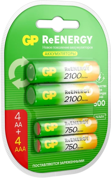 Аккумулятор GP 210AAHC АА+75AAAHC AAA NiMH 2000mAh (8шт) Аккумулятор GP 210AAHC АА+75AAAHC AAA NiMH 2000mAh (8шт)