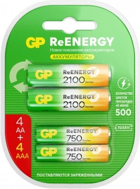 Аккумулятор GP 210AAHC АА+75AAAHC AAA NiMH 2000mAh (8шт) Аккумулятор GP 210AAHC АА+75AAAHC AAA NiMH 2000mAh (8шт)
