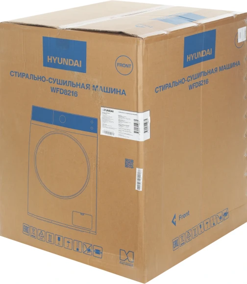 Стиральная машина Hyundai WFD8216 класс: A+++ загр.фронтальная макс.:8кг (с сушкой) белый инвертор