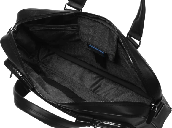 Сумка мужская Piquadro Black Square CA4027B3/N с отделением для ноутбука 15" черная натур.кожа