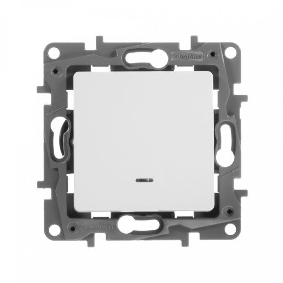 Выключатель Legrand Etika скрыт. 2кл. с подсветкой IP20 белый (672204)
