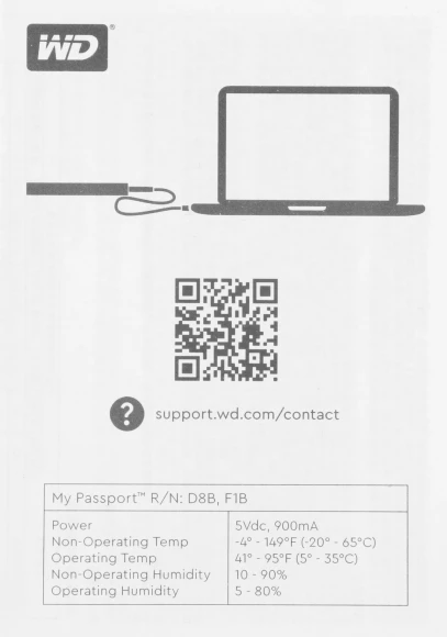 Жесткий диск WD USB3.2 Gen1 1TB WDBYVG0010BBK-WESN My Passport 2.5" черный Жесткий диск WD USB3.2 Gen1 1TB WDBYVG0010BBK-WESN My Passport 2.5" черный