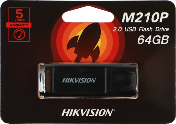 Флеш Диск Hikvision 64GB M210P Hiksemi HS-USB-M210P/64G USB2.0 черный Флеш Диск Hikvision 64GB M210P Hiksemi HS-USB-M210P/64G USB2.0 черный
