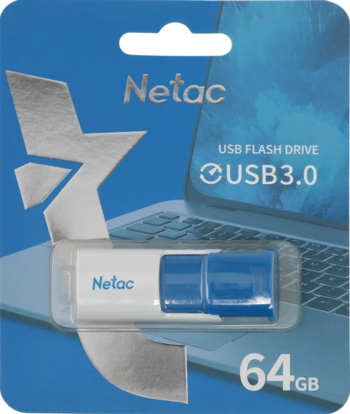 Флеш Диск Netac 64Gb U182 NT03U182N-064G-30BL USB3.0 синий/белый Флеш Диск Netac 64Gb U182 NT03U182N-064G-30BL USB3.0 синий/белый