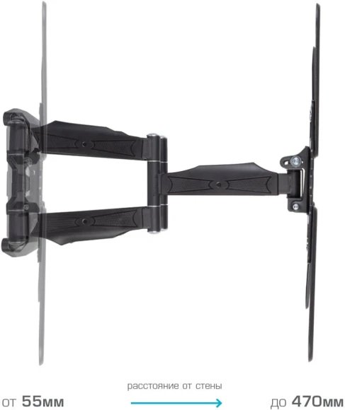 Кронштейн для телевизора Kromax ATLANTIS-45 темно-серый 22"-65" макс.45кг настенный поворот и наклон Кронштейн для телевизора Kromax ATLANTIS-45 темно-серый 22"-65" макс.45кг настенный поворот и наклон