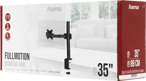 Кронштейн для мониторов Hama FM Arm 00118493 черный 13"-35" макс.15кг настольный поворотно-выдвижной и наклонный