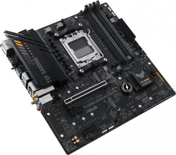 Материнская плата Asus TUF GAMING A620M-PLUS WIFI Socket AM5 AMD A620 4xDDR5 mATX AC`97 8ch(7.1) 2.5Gg RAID+HDMI+DP