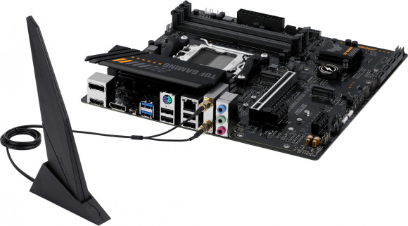 Материнская плата Asus TUF GAMING A620M-PLUS WIFI Socket AM5 AMD A620 4xDDR5 mATX AC`97 8ch(7.1) 2.5Gg RAID+HDMI+DP