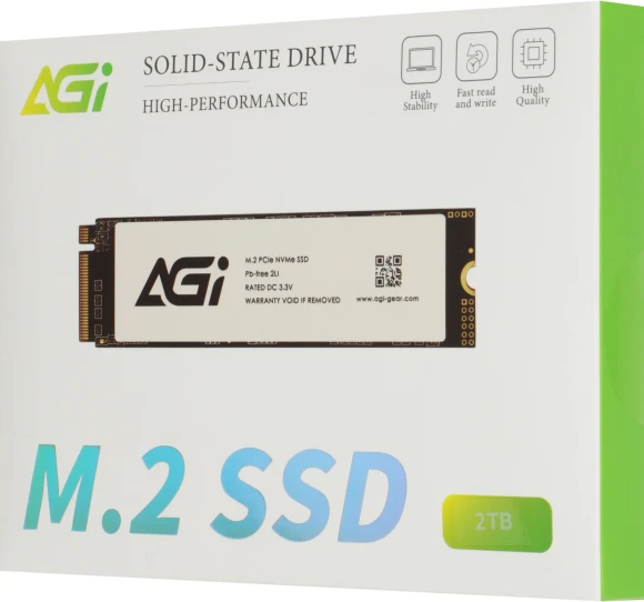 Накопитель SSD AGi PCIe 3.0 x4 2TB AGI2T0GIMAI298-CB AI298 M.2 2280 Накопитель SSD AGi PCIe 3.0 x4 2TB AGI2T0GIMAI298-CB AI298 M.2 2280
