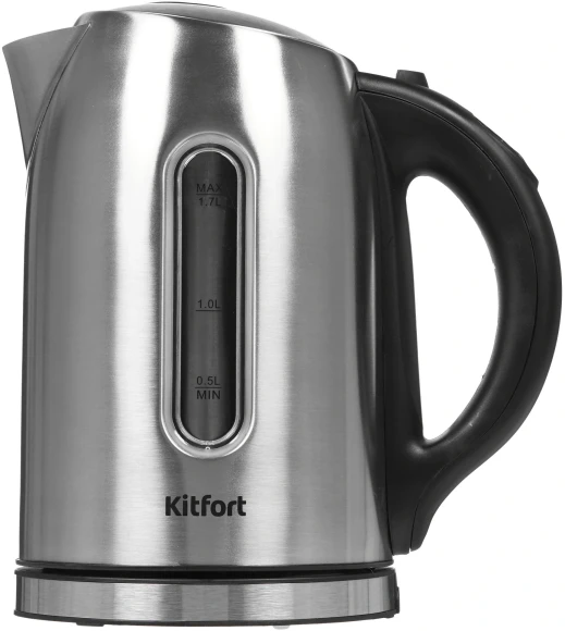 Чайник электрический Kitfort КТ-6106 1.7л. серебристый корпус: металл/пластик