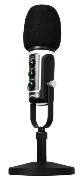 Микрофон проводной SunWind SW-SM500G 1.8м черный