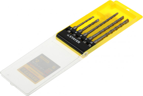 Набор буров Stayer 2930-H5 по бетону (5пред.) для дрелей/перфораторов Набор буров Stayer 2930-H5 по бетону (5пред.) для дрелей/перфораторов