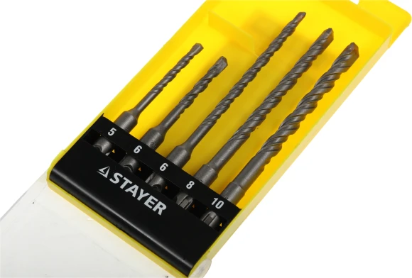 Набор буров Stayer 2930-H5 по бетону (5пред.) для дрелей/перфораторов Набор буров Stayer 2930-H5 по бетону (5пред.) для дрелей/перфораторов