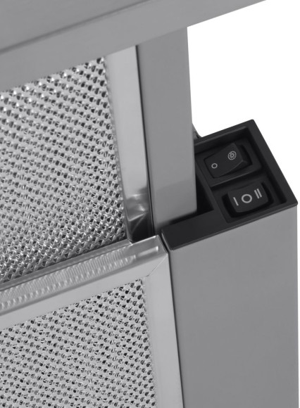 Вытяжка встраиваемая Maunfeld VS Fast 60 нержавеющая сталь управление: кулисные переключатели (1 мотор)