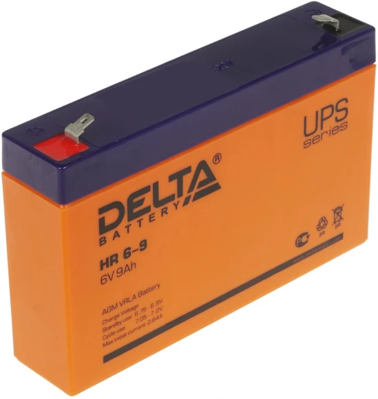 Батарея для ИБП Delta HR 6-9 6В 9Ач Батарея для ИБП Delta HR 6-9 6В 9Ач