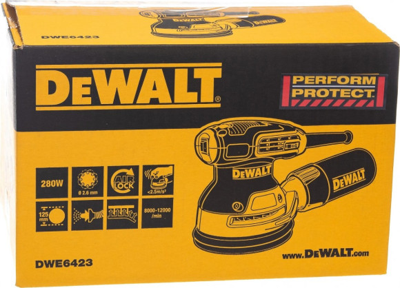 Эксцентриковая шлифмашина DeWalt DWE6423-QS D125мм Эксцентриковая шлифмашина DeWalt DWE6423-QS D125мм