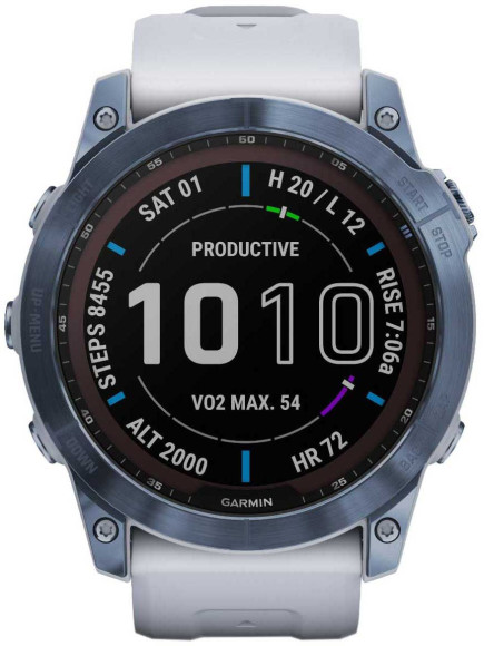 Смарт-часы Garmin Fenix 7S 1.2" корп.серый рем.черный (010-02539-01)